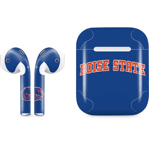 Boise State University Collegiate Text Apple AirPods Skin