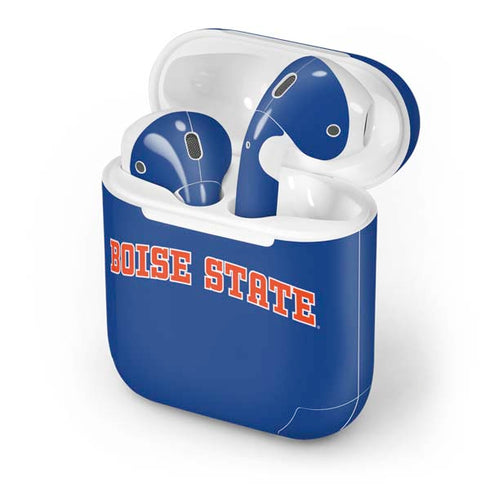 Boise State University Collegiate Text Apple AirPods Skin