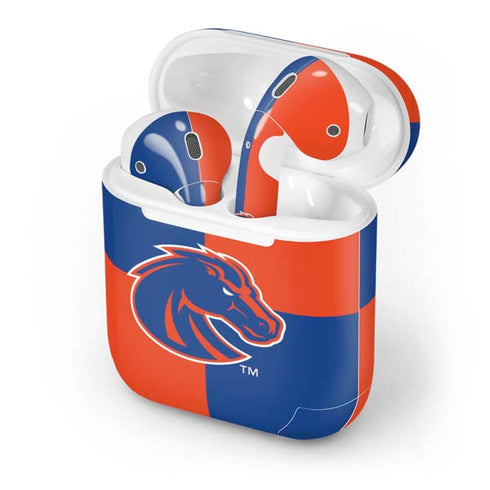 Boise State University Broncos Checkered Apple AirPods Skin