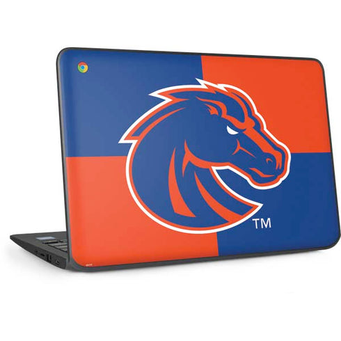 Boise State University Broncos Checkered HP Chromebook Skin