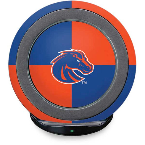 Boise State University Broncos Checkered Fast Charge Wireless Charging Stand Skin