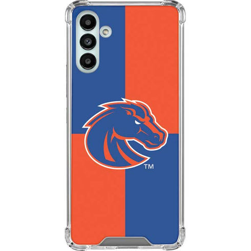 Boise State University Broncos Checkered Galaxy A13 5G Clear Case