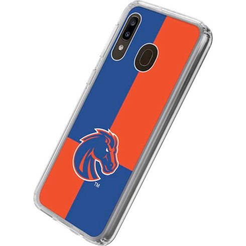 Boise State University Broncos Checkered Galaxy A20 Clear Case