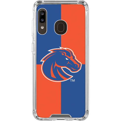 Boise State University Broncos Checkered Galaxy A30 Clear Case
