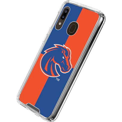 Boise State University Broncos Checkered Galaxy A30 Clear Case