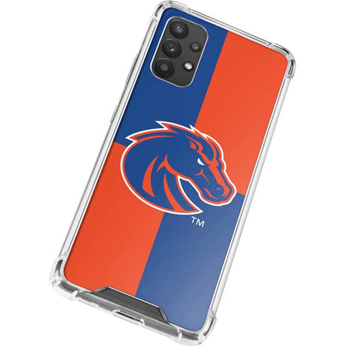 Boise State University Broncos Checkered Galaxy A32 5G Clear Case