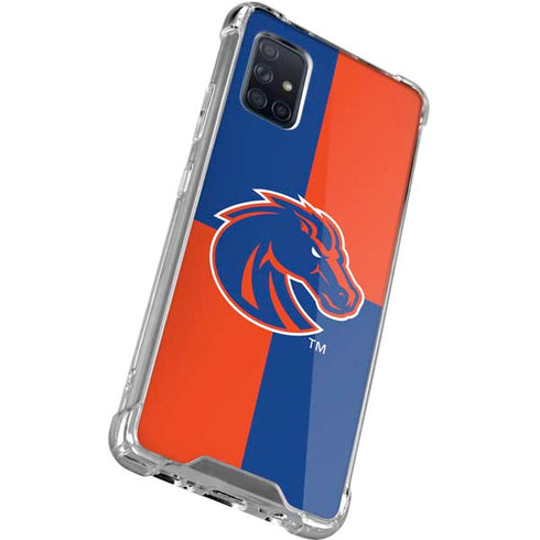 Boise State University Broncos Checkered Galaxy A51 5G Clear Case