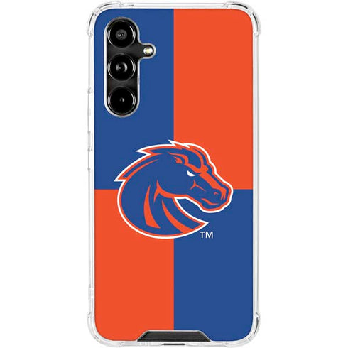 Boise State University Broncos Checkered Galaxy A54 5G Clear Case