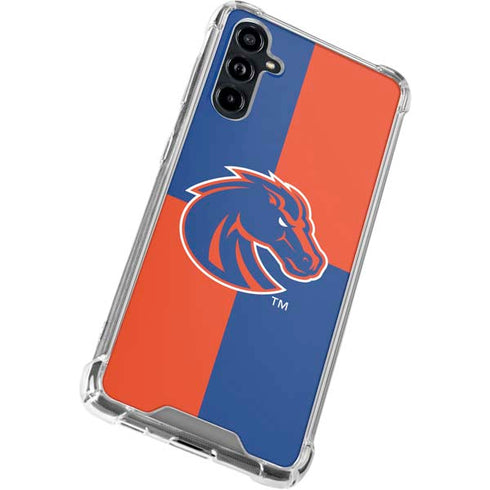 Boise State University Broncos Checkered Galaxy A54 5G Clear Case