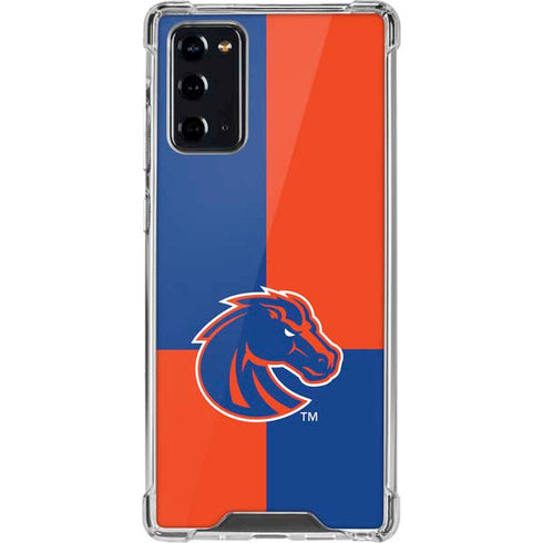 Boise State University Broncos Checkered Galaxy Note20 5G Clear Case