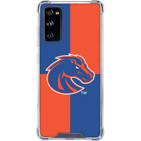Boise State University Broncos Checkered Galaxy S20 FE Clear Case