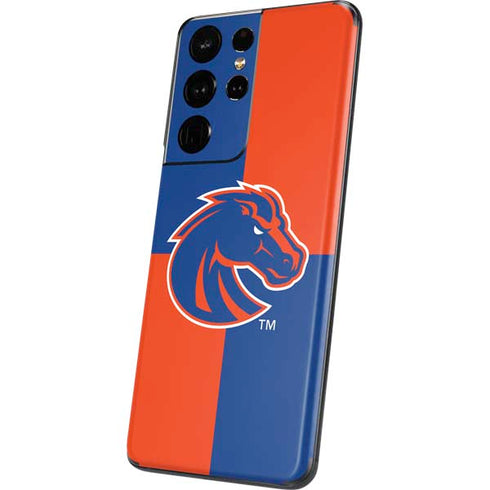Boise State University Broncos Checkered Galaxy S21 Ultra 5G Skin