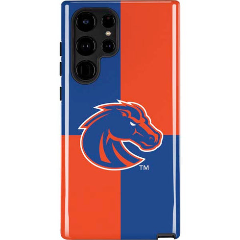 Boise State University Broncos Checkered Galaxy S22 Ultra Pro Case