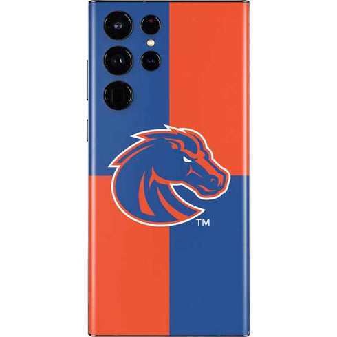 Boise State University Broncos Checkered Galaxy S22 Ultra Skin