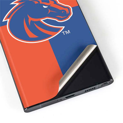 Boise State University Broncos Checkered Galaxy S22 Ultra Skin