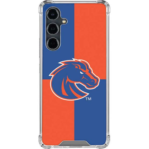 Boise State University Broncos Checkered Galaxy S23 FE Clear Case