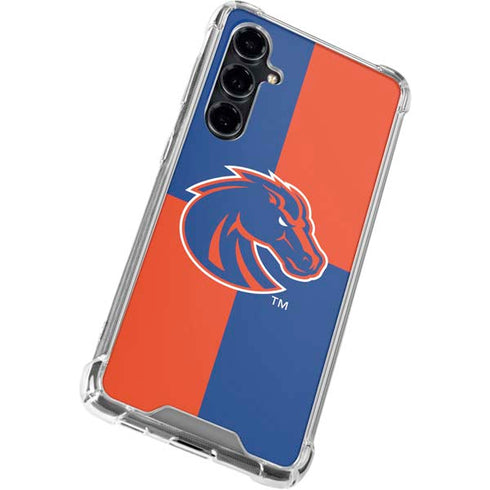 Boise State University Broncos Checkered Galaxy S23 FE Clear Case