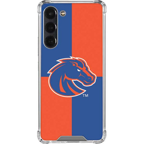 Boise State University Broncos Checkered Galaxy S23 Plus Clear Case