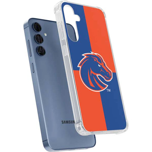 Boise State University Broncos Checkered Galaxy S24 Clear Case