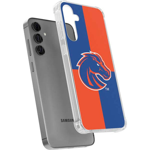Boise State University Broncos Checkered Galaxy S24 Plus Clear Case