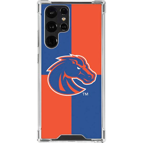 Boise State University Broncos Checkered Galaxy S24 Ultra Clear Case