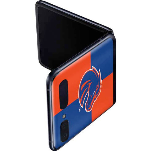 Boise State University Broncos Checkered Galaxy Z Flip Skin