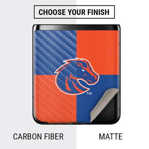 Boise State University Broncos Checkered Galaxy Z Flip Skin