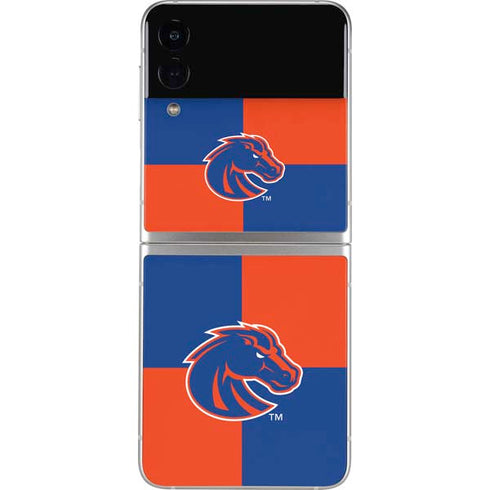Boise State University Broncos Checkered Galaxy Z Flip3 5G Skin