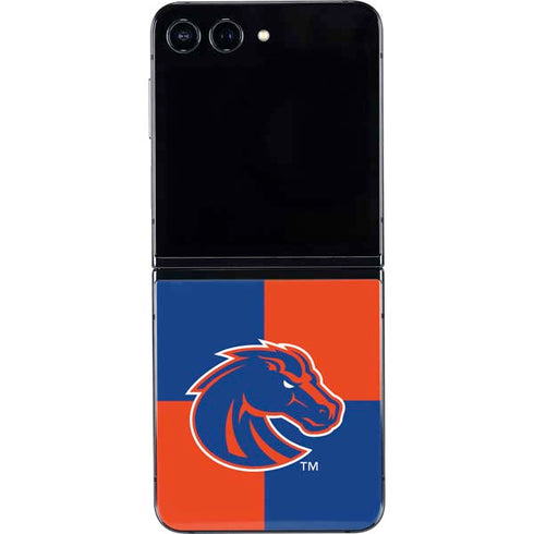 Boise State University Broncos Checkered Galaxy Z Flip5 5G Skin