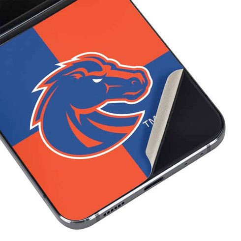 Boise State University Broncos Checkered Galaxy Z Flip5 5G Skin