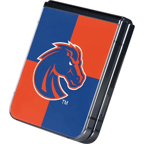 Boise State University Broncos Checkered Galaxy Z Flip5 5G Skin