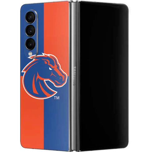 Boise State University Broncos Checkered Galaxy Z Fold4 5G Skin