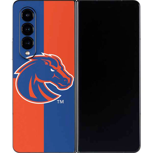Boise State University Broncos Checkered Galaxy Z Fold4 5G Skin