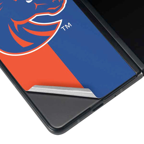 Boise State University Broncos Checkered Galaxy Z Fold4 5G Skin