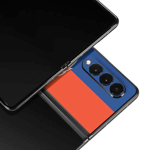 Boise State University Broncos Checkered Galaxy Z Fold4 5G Skin