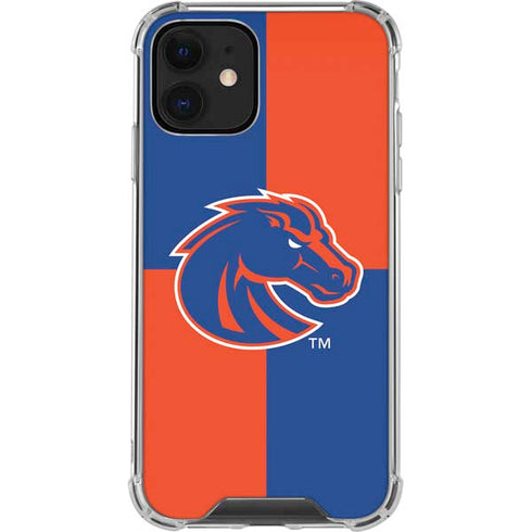 Boise State University Broncos Checkered iPhone 12 Clear Case