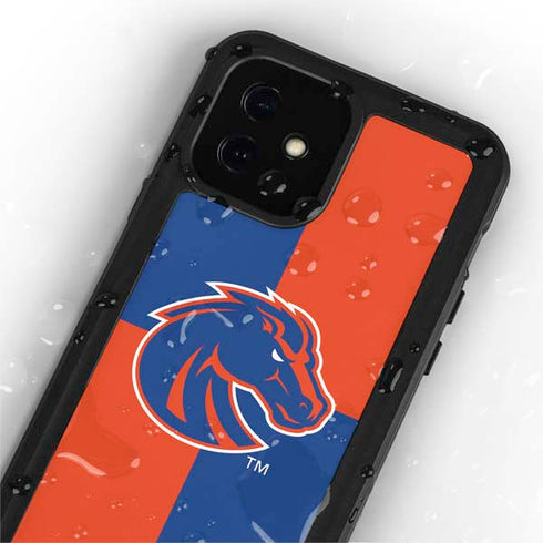 Boise State University Broncos Checkered iPhone 12 Mini Waterproof Case
