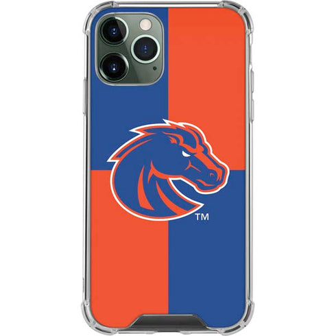 Boise State University Broncos Checkered iPhone 12 Pro Clear Case