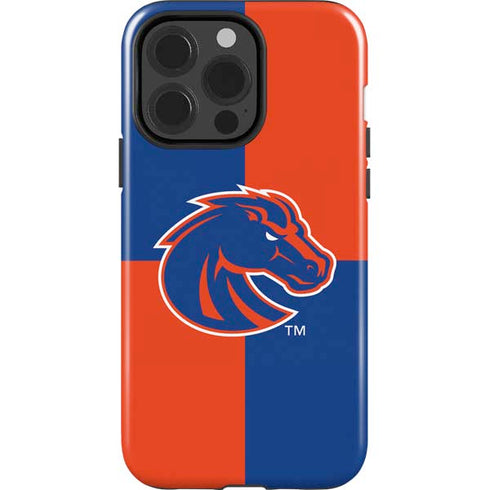 Boise State University Broncos Checkered iPhone 15 Pro Impact Case