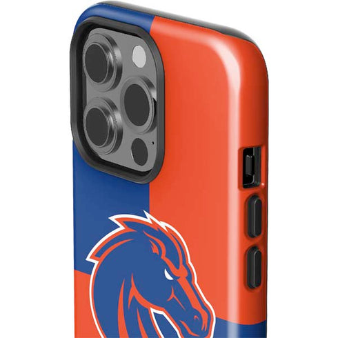 Boise State University Broncos Checkered iPhone 15 Pro Impact Case