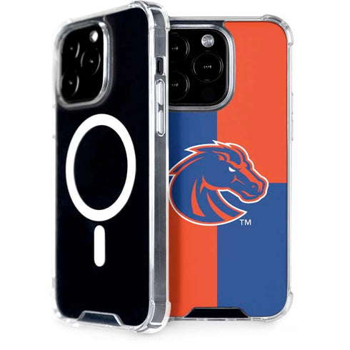 Boise State University Broncos Checkered iPhone 15 Pro MagSafe Case