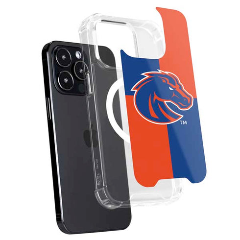 Boise State University Broncos Checkered iPhone 15 Pro MagSafe Case