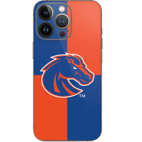 Boise State University Broncos Checkered iPhone 14 Pro Skin
