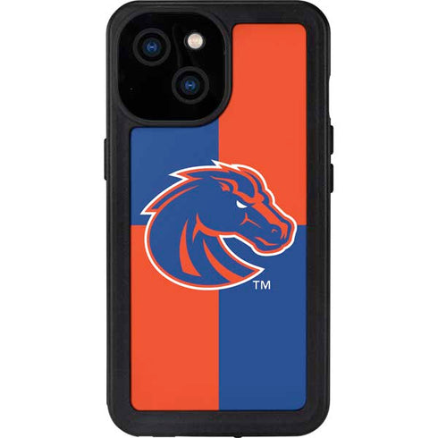 Boise State University Broncos Checkered iPhone 15 Waterproof Case
