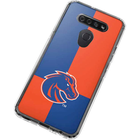 Boise State University Broncos Checkered LG K51/Q51 Clear Case