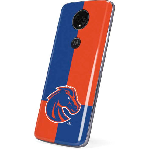 Boise State University Broncos Checkered Moto E5 Plus Skin