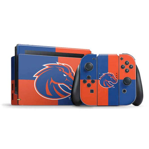 Boise State University Broncos Checkered Nintendo Switch Bundle Skin