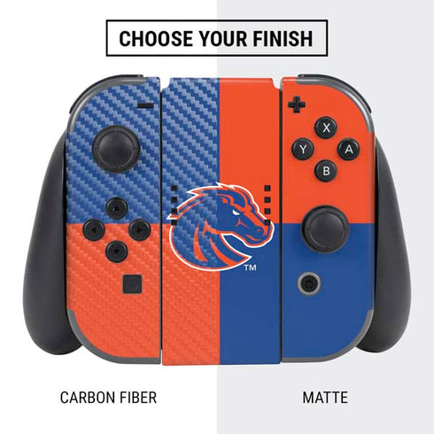 Boise State University Broncos Checkered Nintendo Switch Bundle Skin