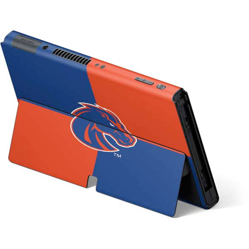 Boise State University Broncos Checkered Nintendo Switch OLED (2021) Skin