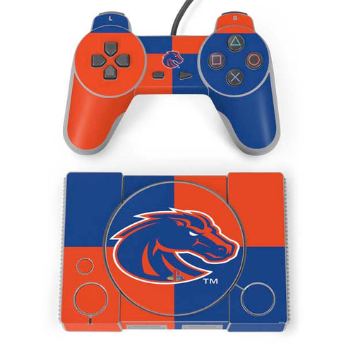 Boise State University Broncos Checkered PlayStation Classic Bundle Skin